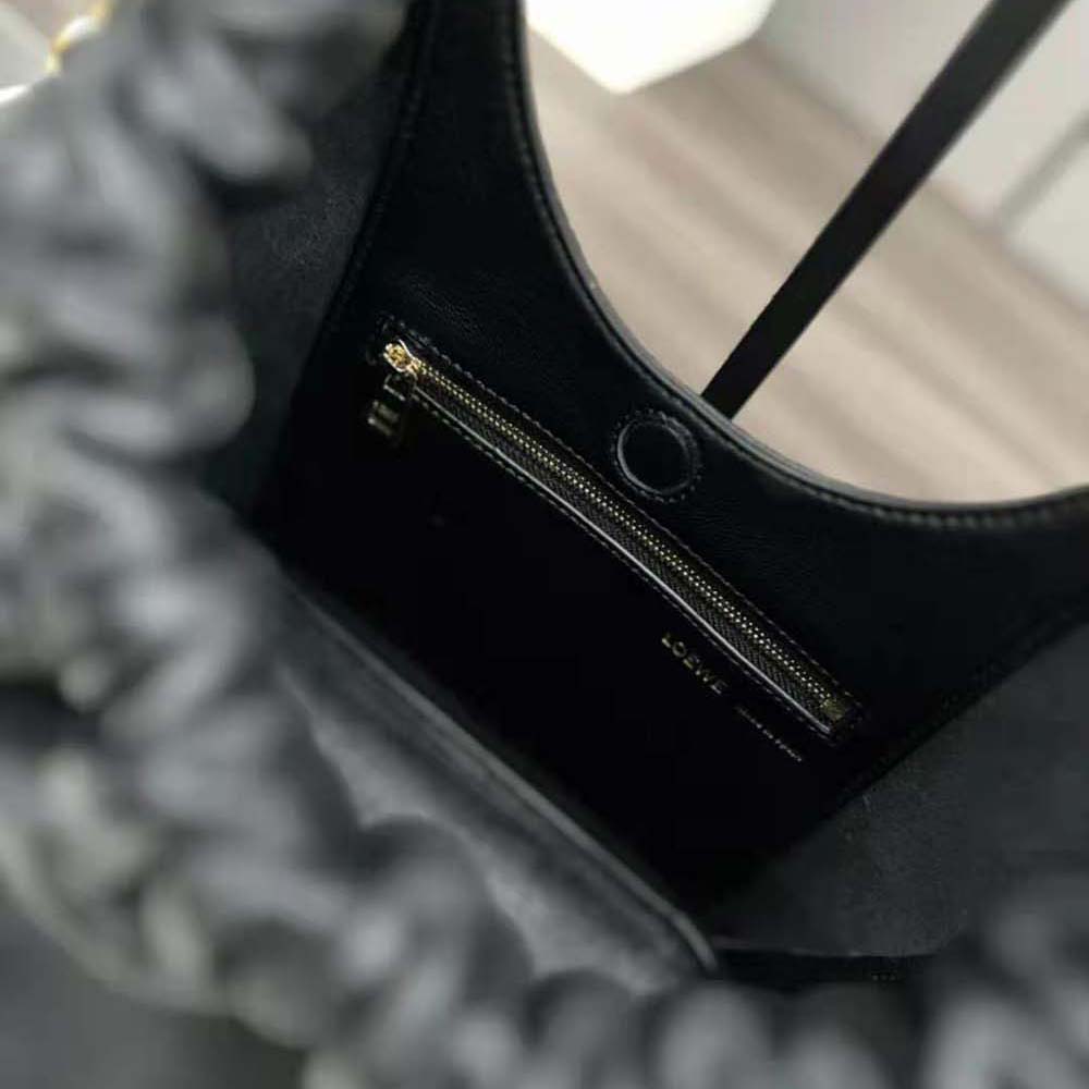 Loewe Women Small Squeeze Bag in Nappa Lambskin-Black - image 10