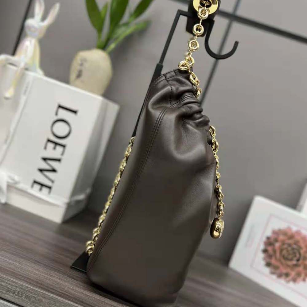 Loewe Women Small Squeeze Bag in Nappa Lambskin-Chocolate - image 5
