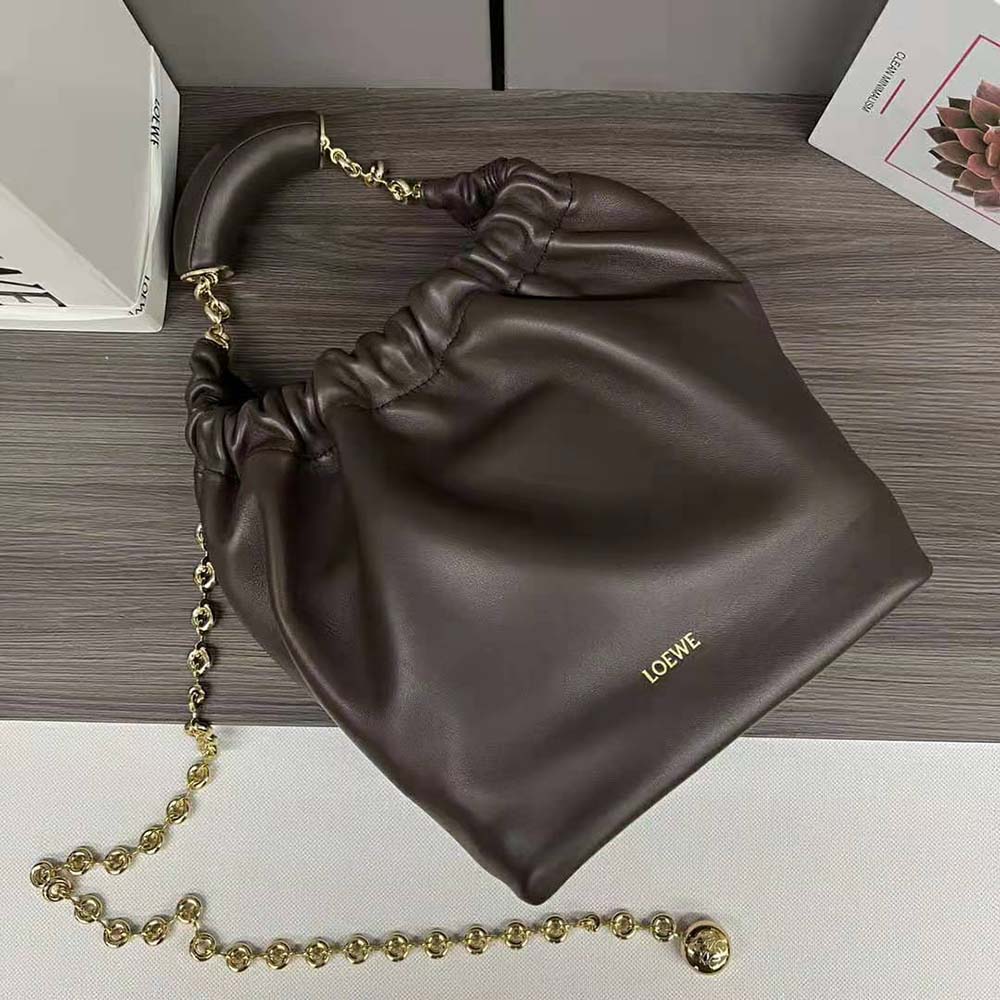 Loewe Women Small Squeeze Bag in Nappa Lambskin-Chocolate - image 6