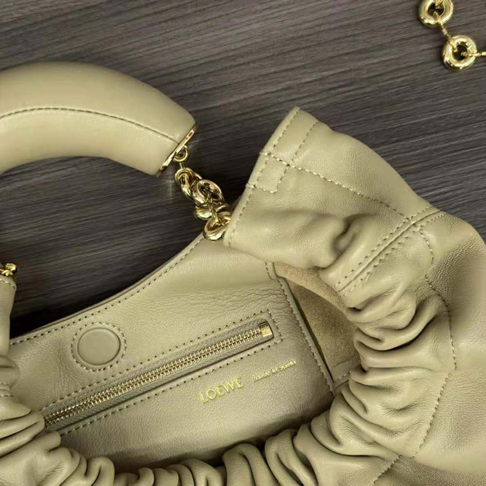 Loewe Women Small Squeeze Bag in Nappa Lambskin-Clay Green - image 6