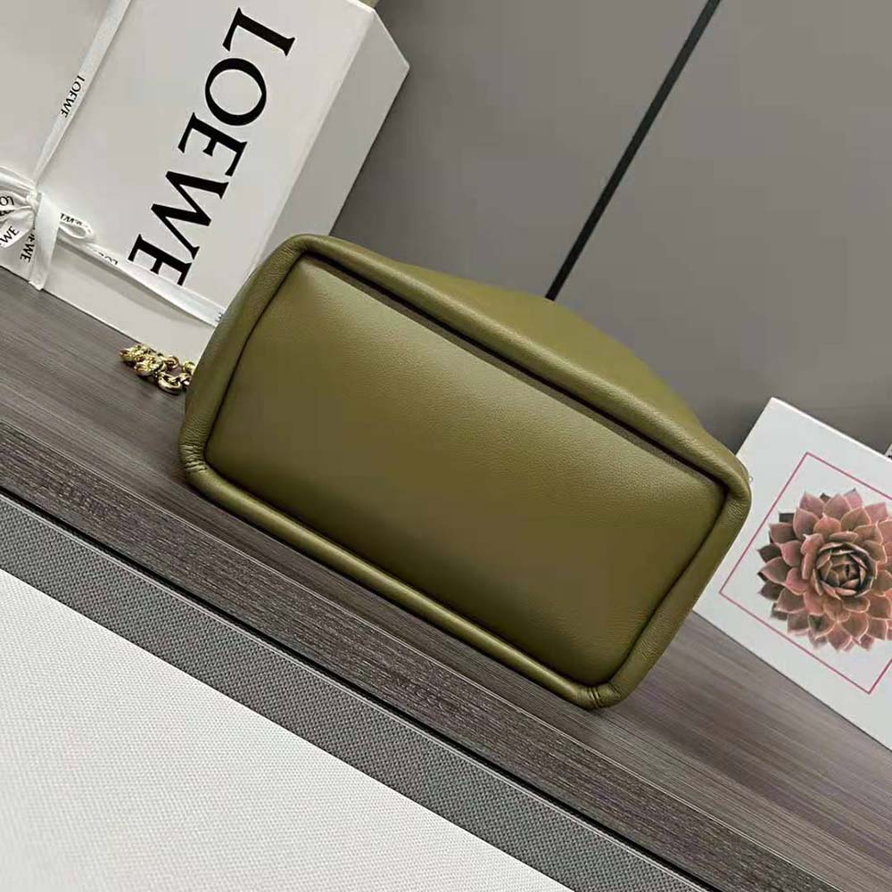 Loewe Women Small Squeeze Bag in Nappa Lambskin-Dark Green - image 5