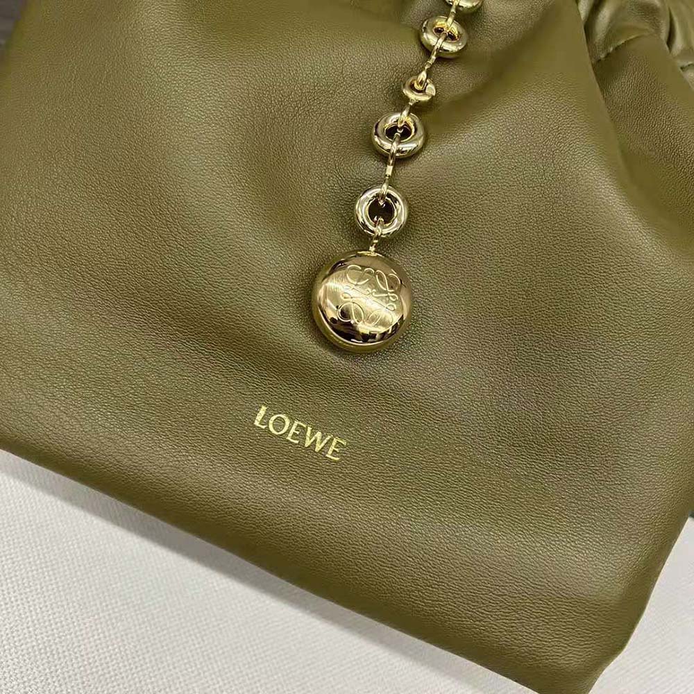 Loewe Women Small Squeeze Bag in Nappa Lambskin-Dark Green - image 7