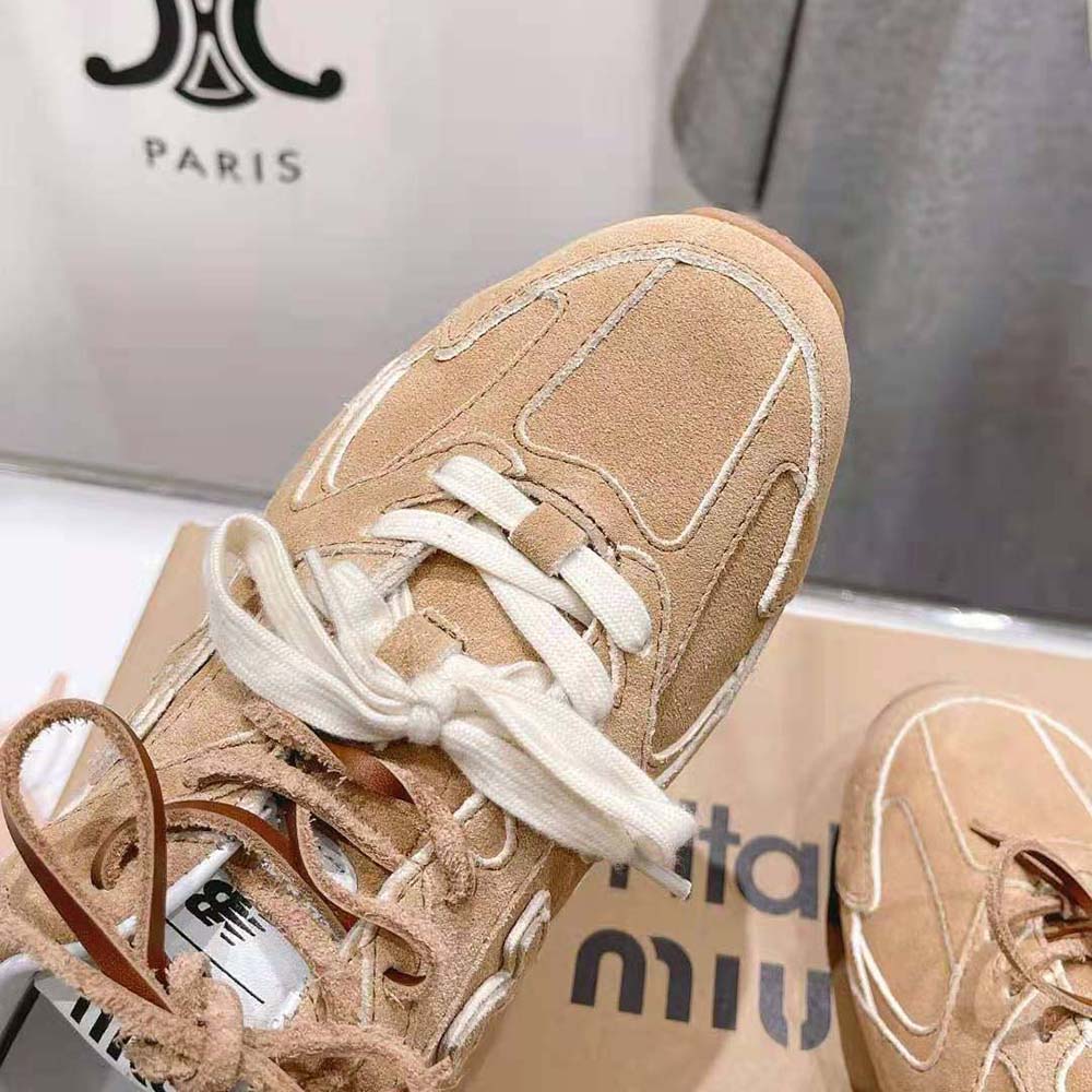 Miu Miu Women New Balance X Miu Miu 530 SL Suede Sneakers-Cinnamon - image 10