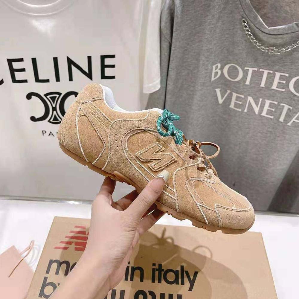 Miu Miu Women New Balance X Miu Miu 530 SL Suede Sneakers-Cinnamon - image 6