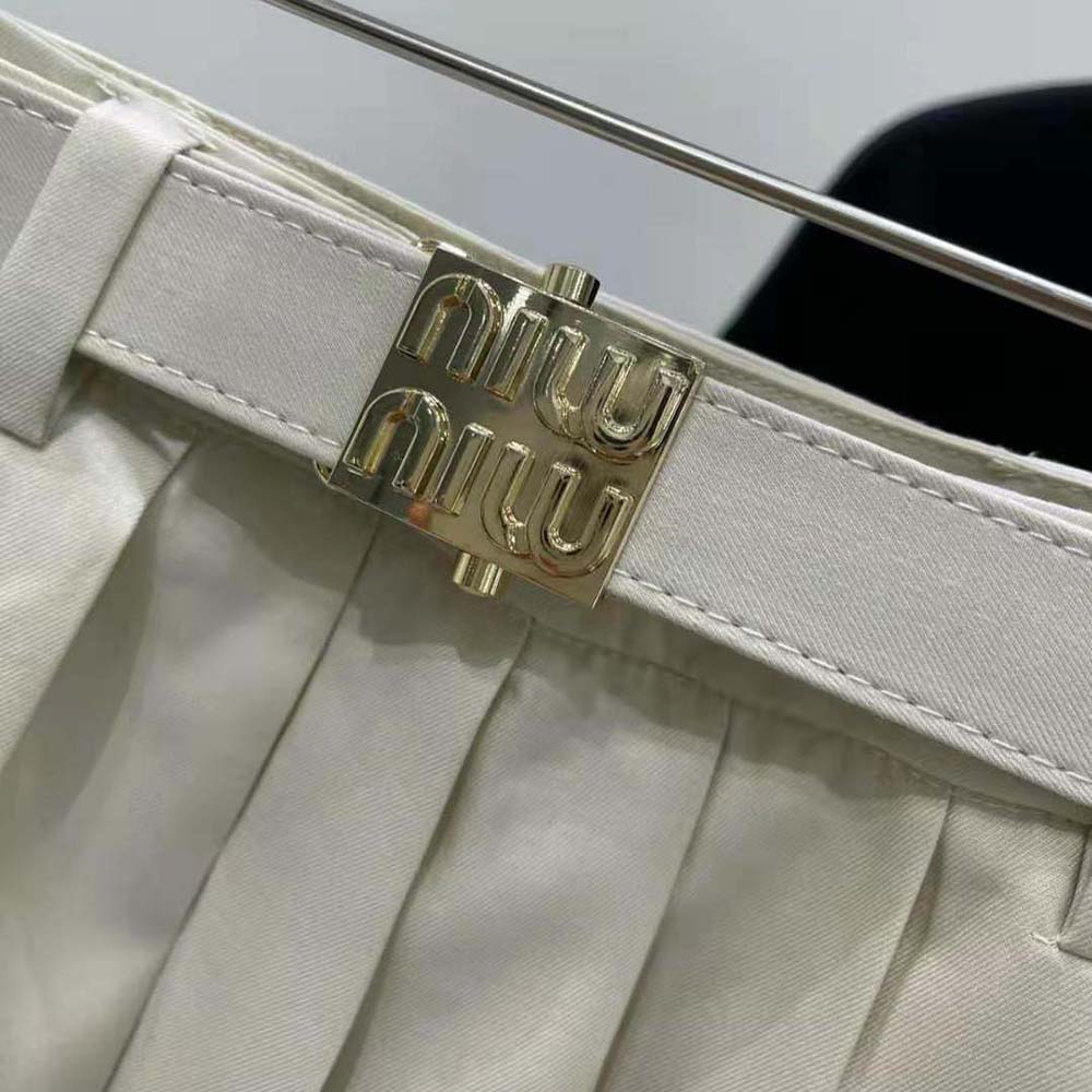 Miu Miu Women Pleated Batavia Miniskirt MG2032_11AD_F0018 - image 7