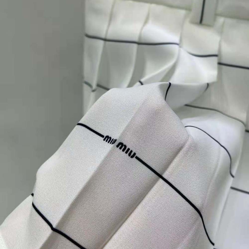 Miu Miu Women Striped Sablé Miniskirt MG2040_14H0_F0UB0 - image 5