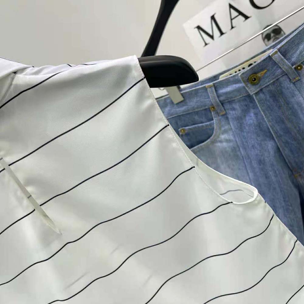 Miu Miu Women Striped Sablé Top MT1806_14H0_F0UB0 - image 9