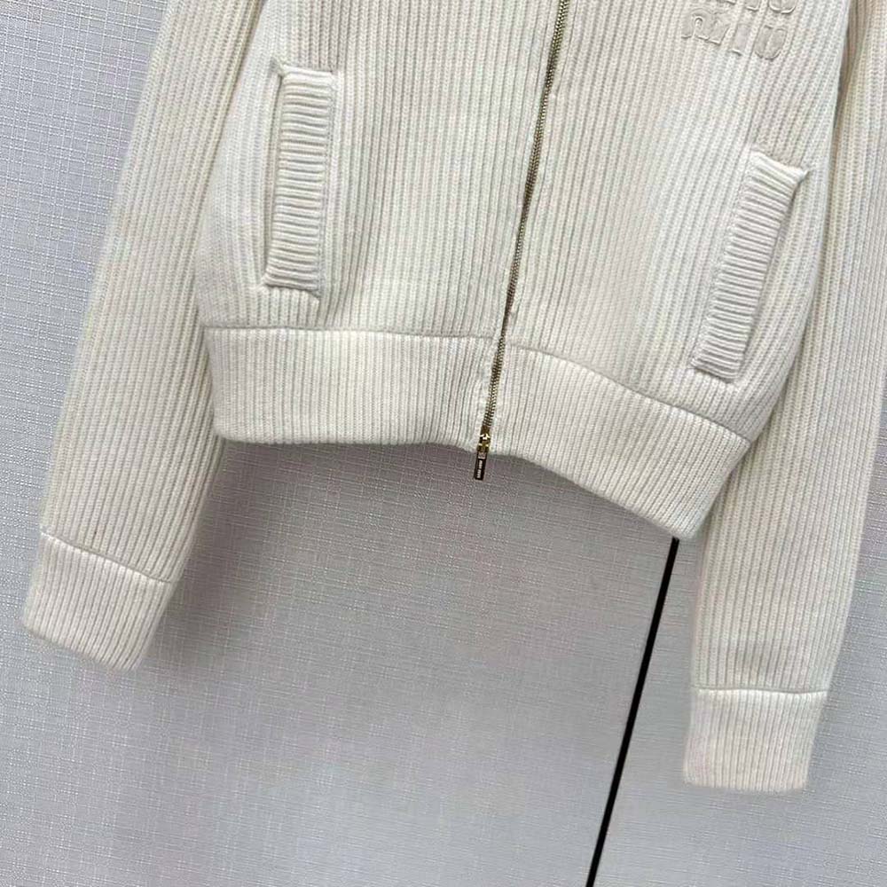 Miu Miu Women Wool and Cashmere Knit Cardigan-MMF846 - image 8