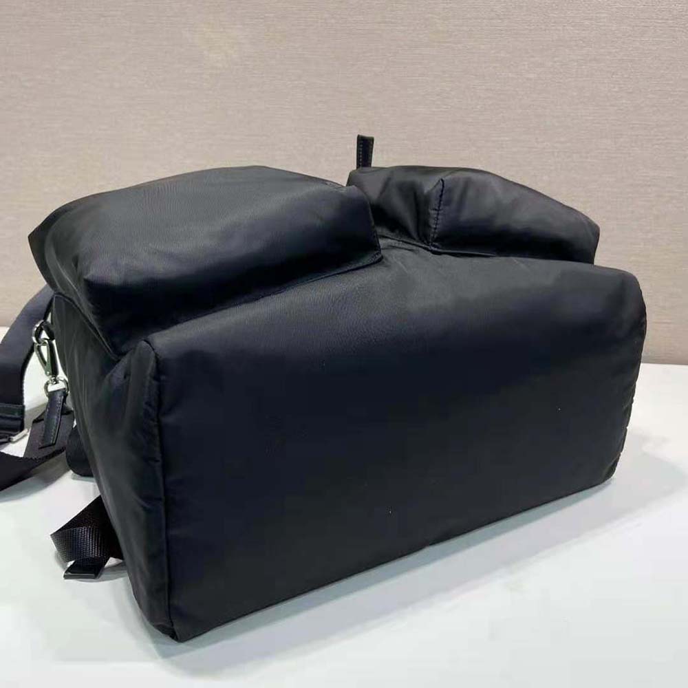 Prada Unisex Re-Nylon and Leather Backpack-Black - image 6