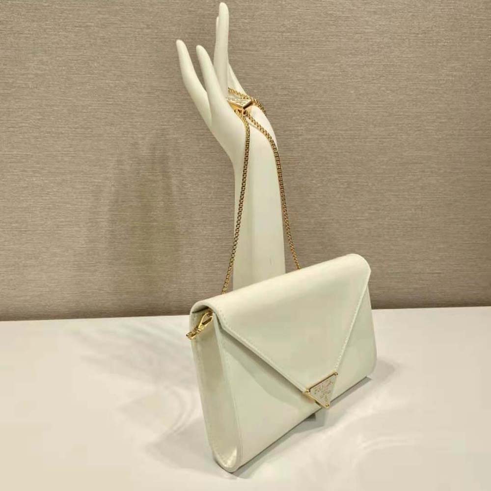Prada Women Patent Leather Mini-bag-White - image 7