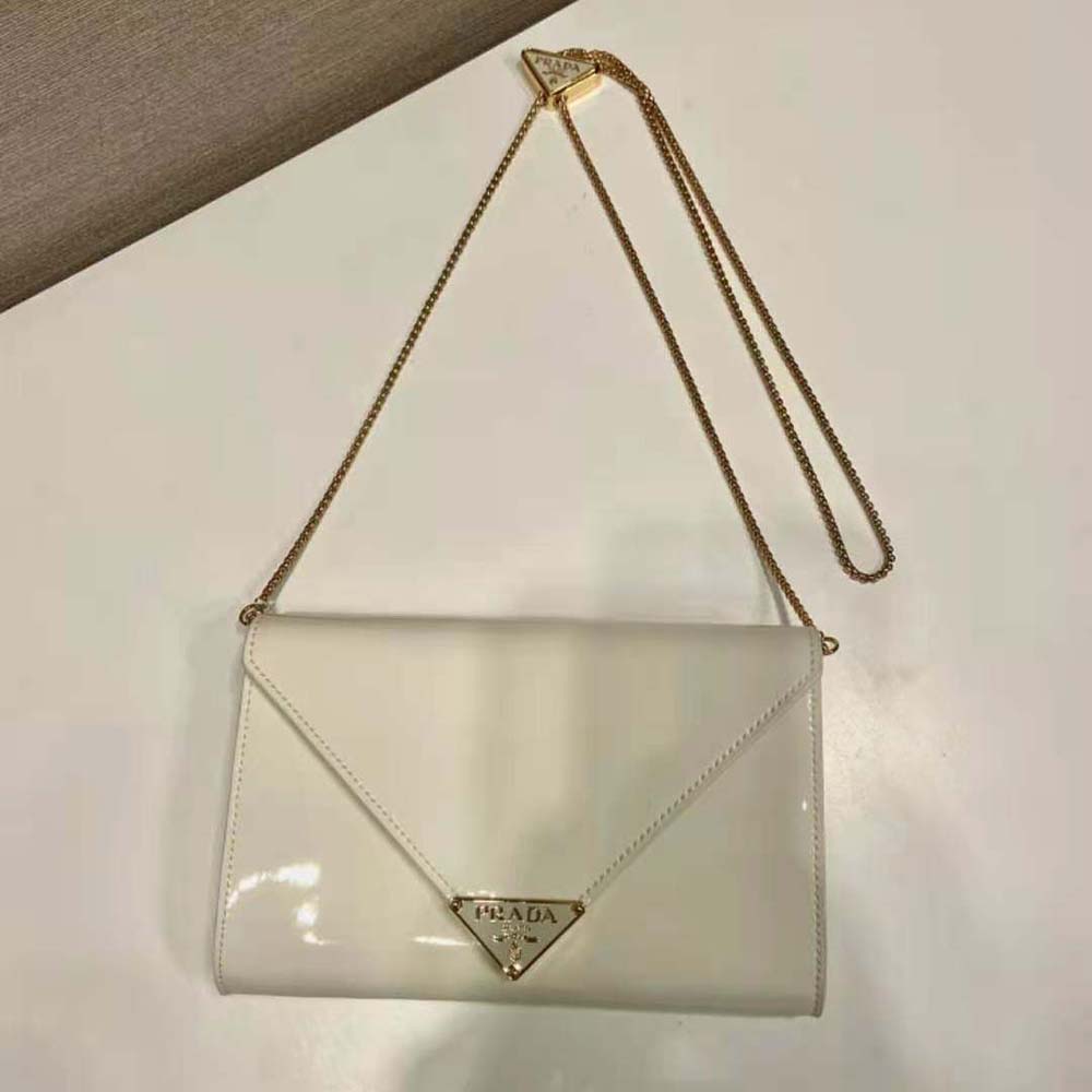 Prada Women Patent Leather Mini-bag-White - image 5