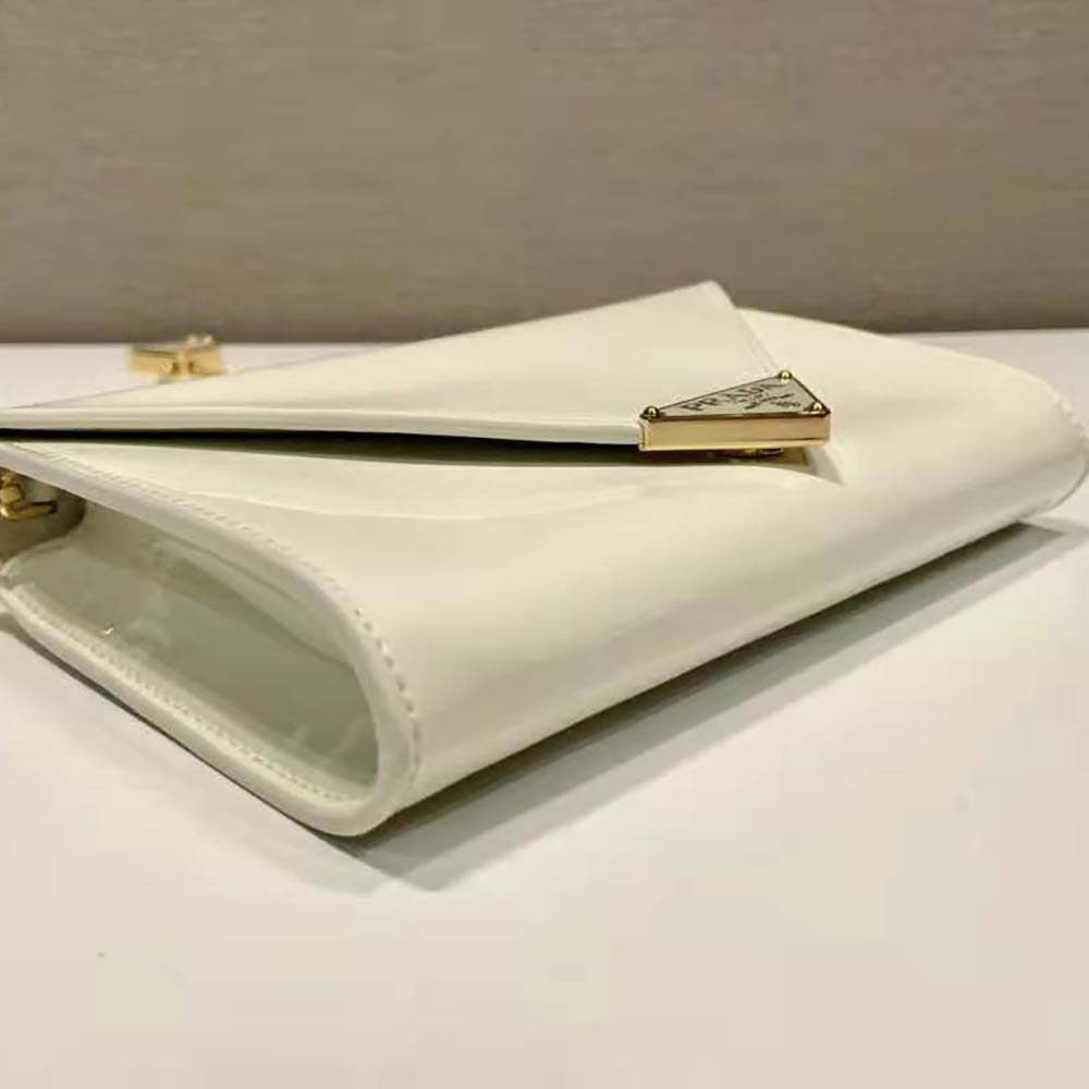 Prada Women Patent Leather Mini-bag-White - image 8