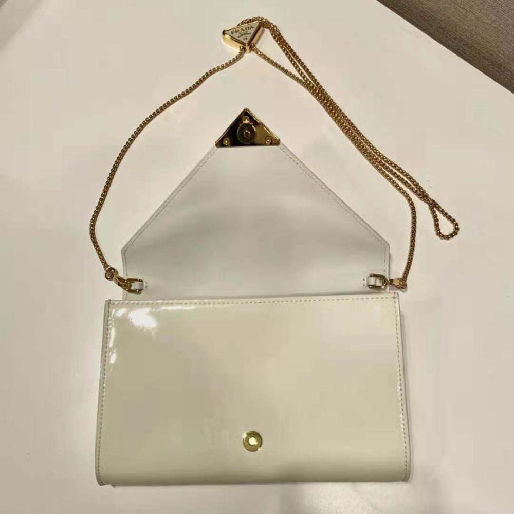 Prada Women Patent Leather Mini-bag-White - image 6