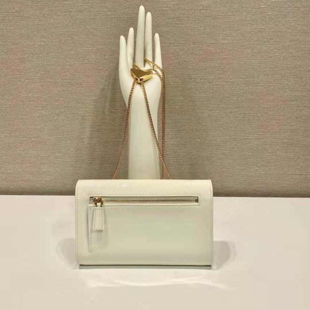 Prada Women Patent Leather Mini-bag-White - image 4