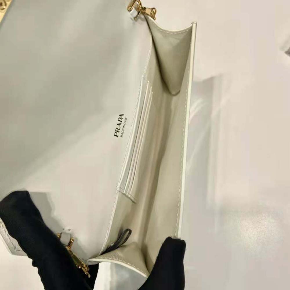 Prada Women Patent Leather Mini-bag-White - image 9