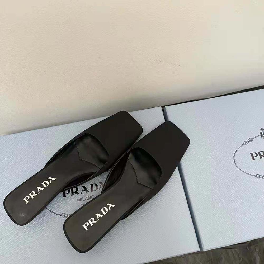 Prada Women Satin Mules-Black 1I479N_049_F0002 - image 5