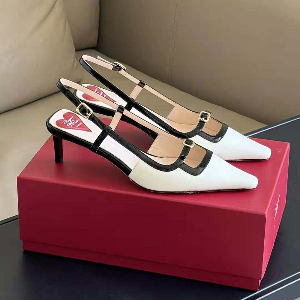 Roger Vivier Women Viv’ Canard Slingback Pumps in Patent Leather-Black - image 4