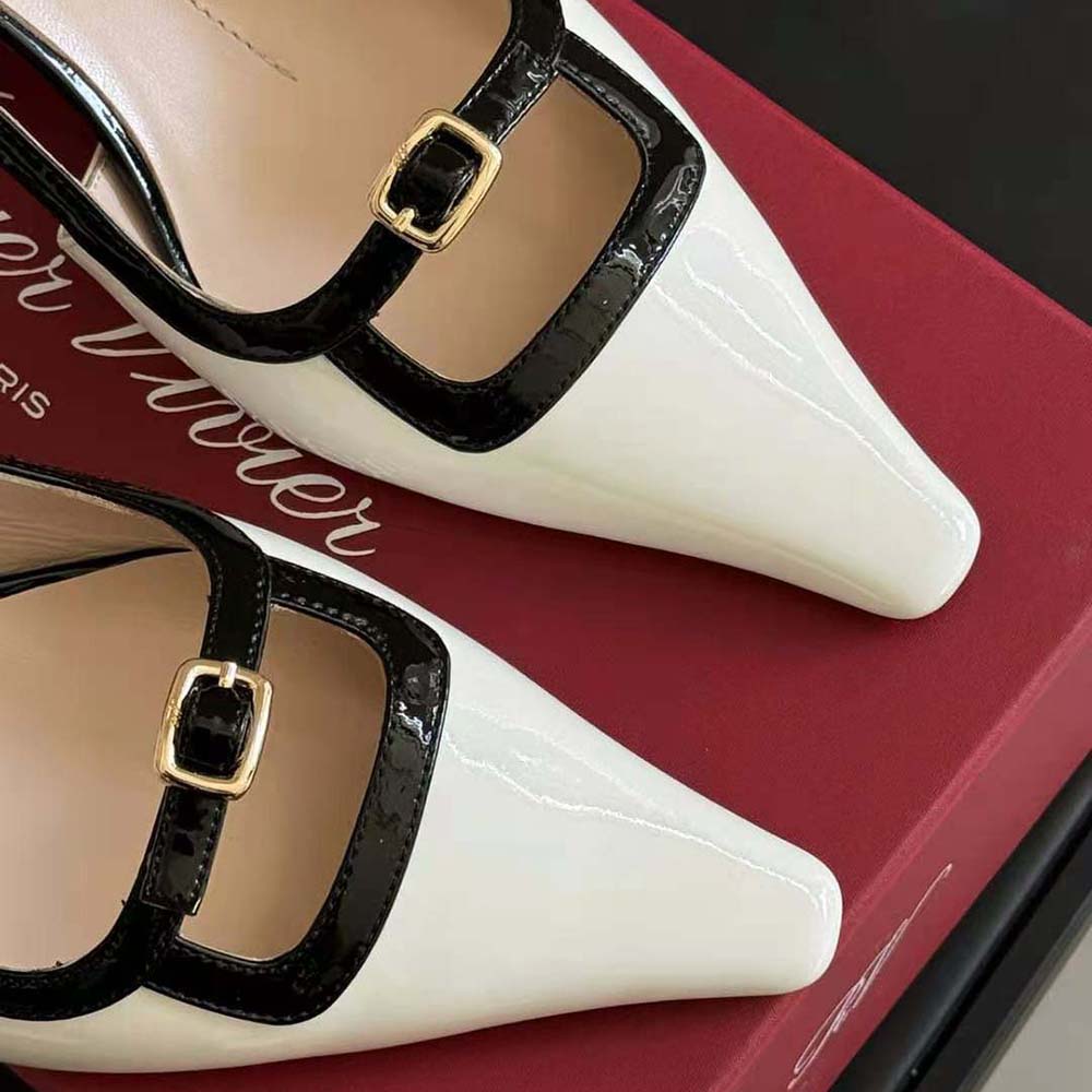 Roger Vivier Women Viv’ Canard Slingback Pumps in Patent Leather-Black - image 5