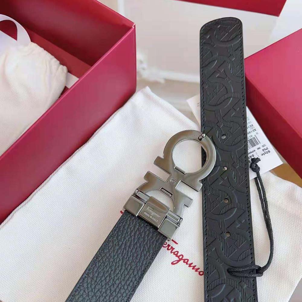 Salvatore Ferragamo Unisex Reversible and Adjustable Gancini Belt - image 5