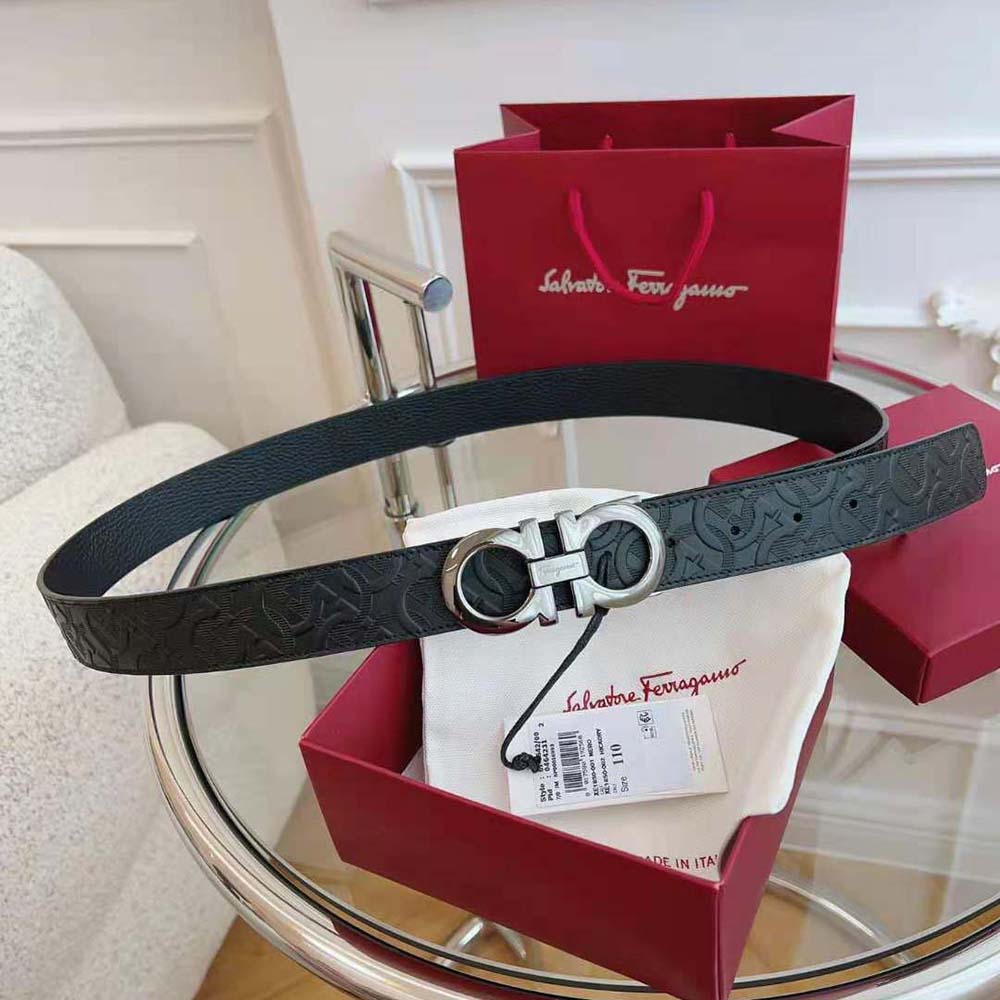Salvatore Ferragamo Unisex Reversible and Adjustable Gancini Belt - image 4
