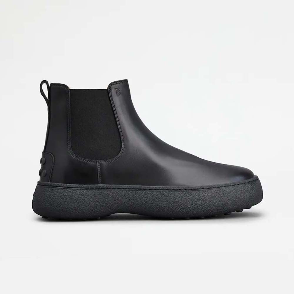 Side profile of Tod’s Men W. G. Chelsea Boots in Leather-Black