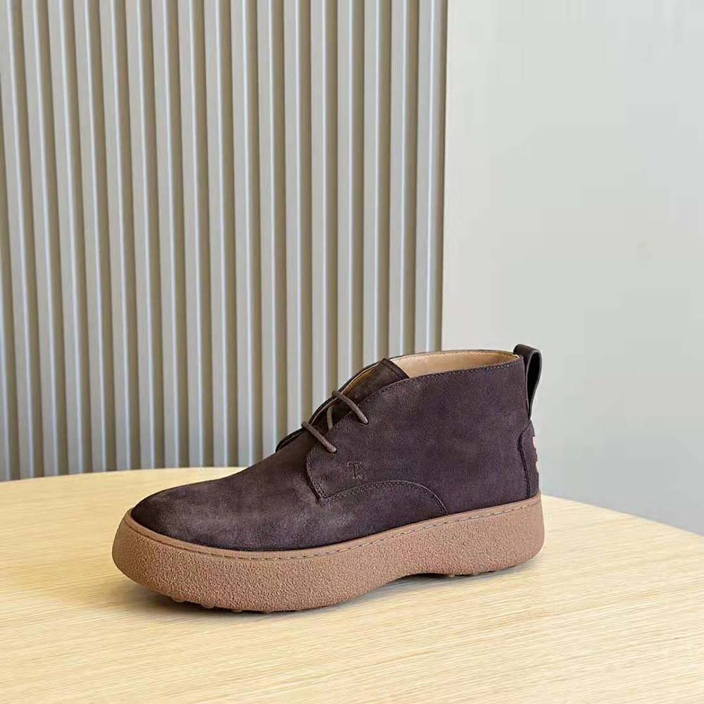Tod’s Men W. G. Desert Boots in Suede-Chocolate - image 7