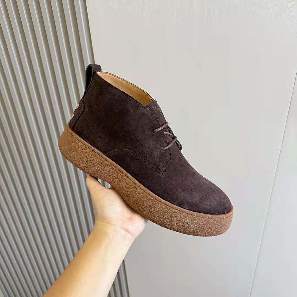 Tod’s Men W. G. Desert Boots in Suede-Chocolate - image 6