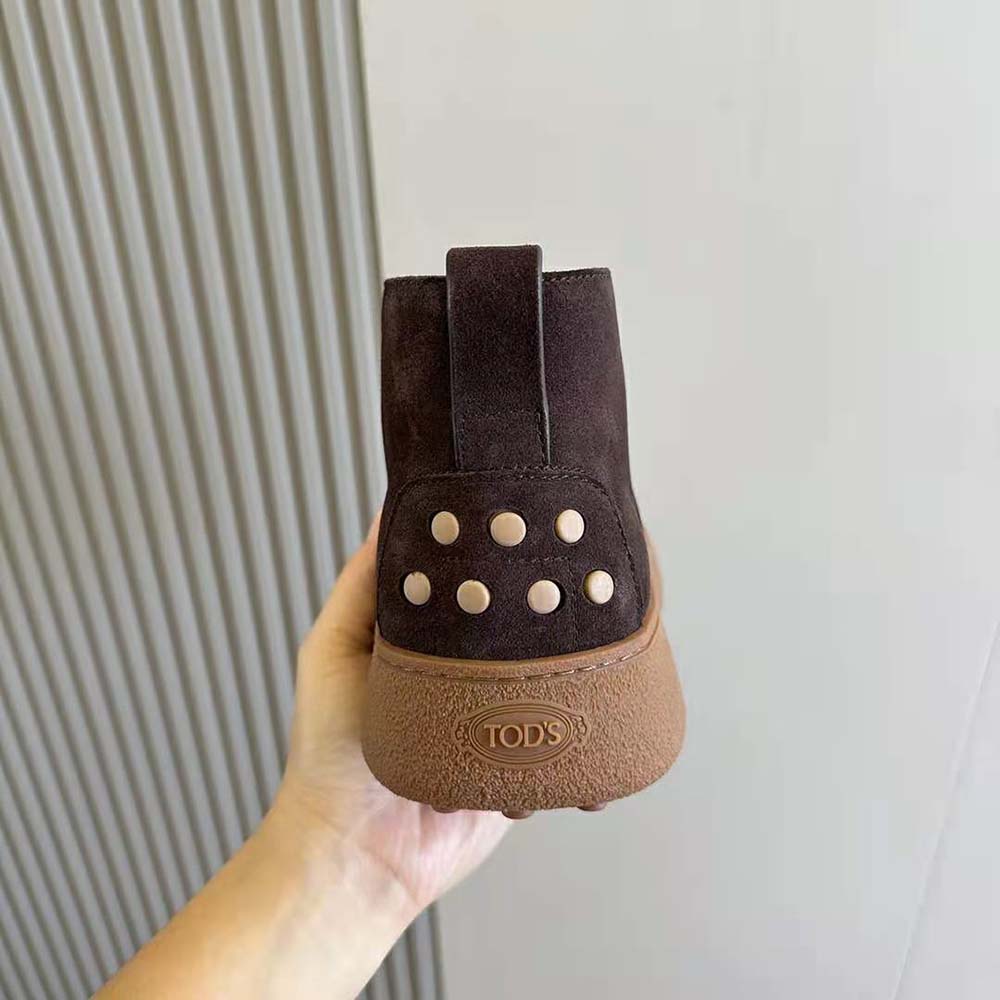 Tod’s Men W. G. Desert Boots in Suede-Chocolate - image 9