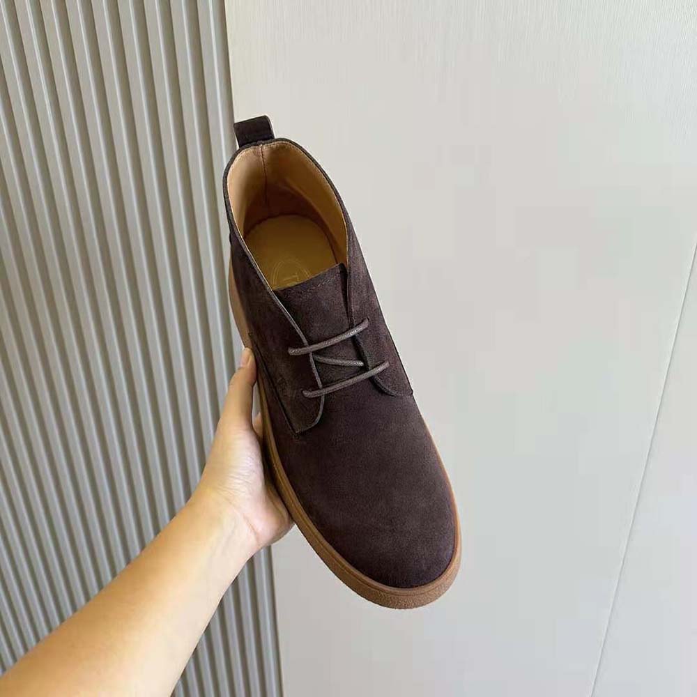 Tod’s Men W. G. Desert Boots in Suede-Chocolate - image 5