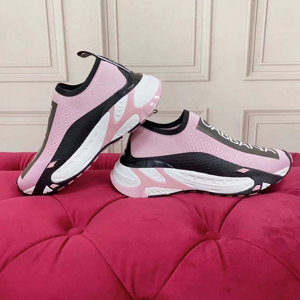 Dolce Gabbana D&G Women Stretch Mesh Fast Sneakers-Pink - image 5