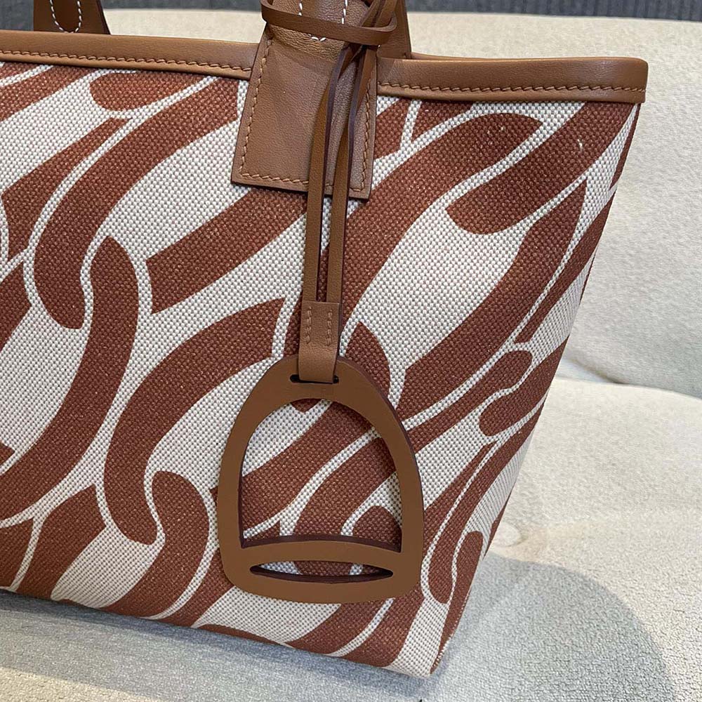 Hermes Unisex Steeple 28 Ecru Tote Bag-Brown - image 7