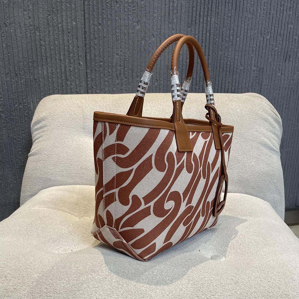 Hermes Unisex Steeple 28 Ecru Tote Bag-Brown - image 4