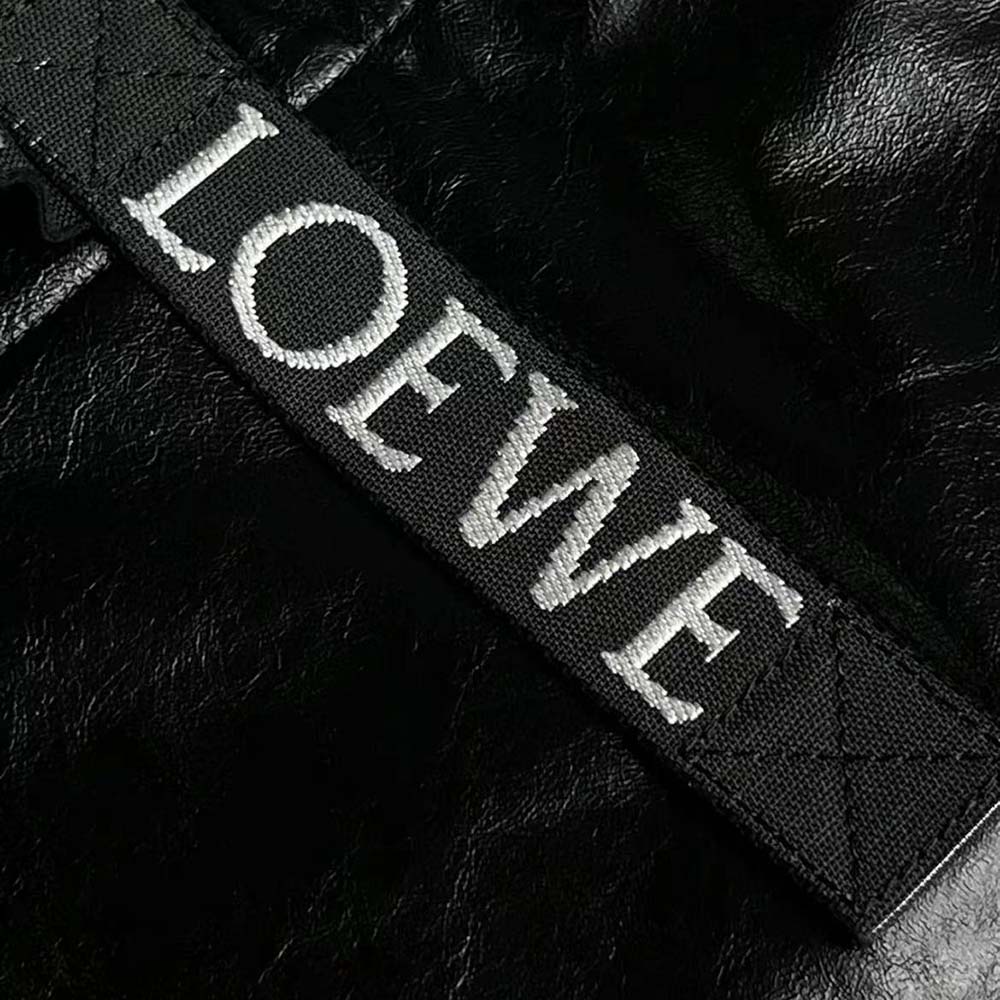 Loewe Unisex Fold Shopper in Paper Calfskin-Black - image 6
