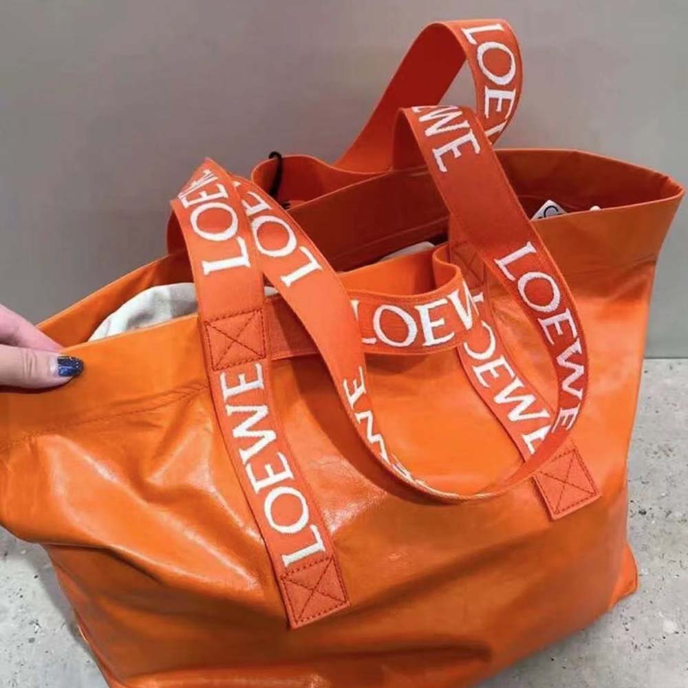 Side angle showing spacious interior of Loewe Unisex Fold Shopper