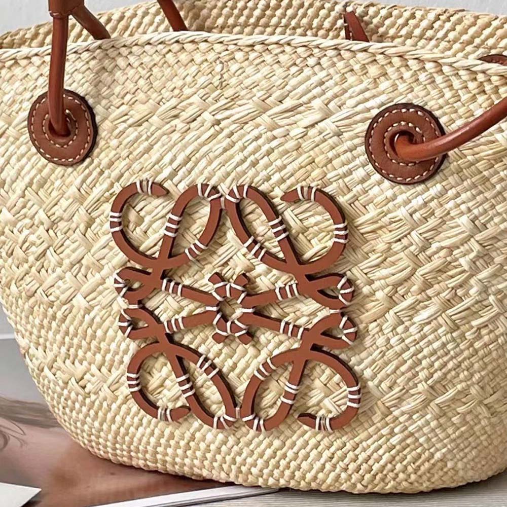 Loewe Women Small Anagram Basket Bag in Iraca Palm and Calfskin - image 6