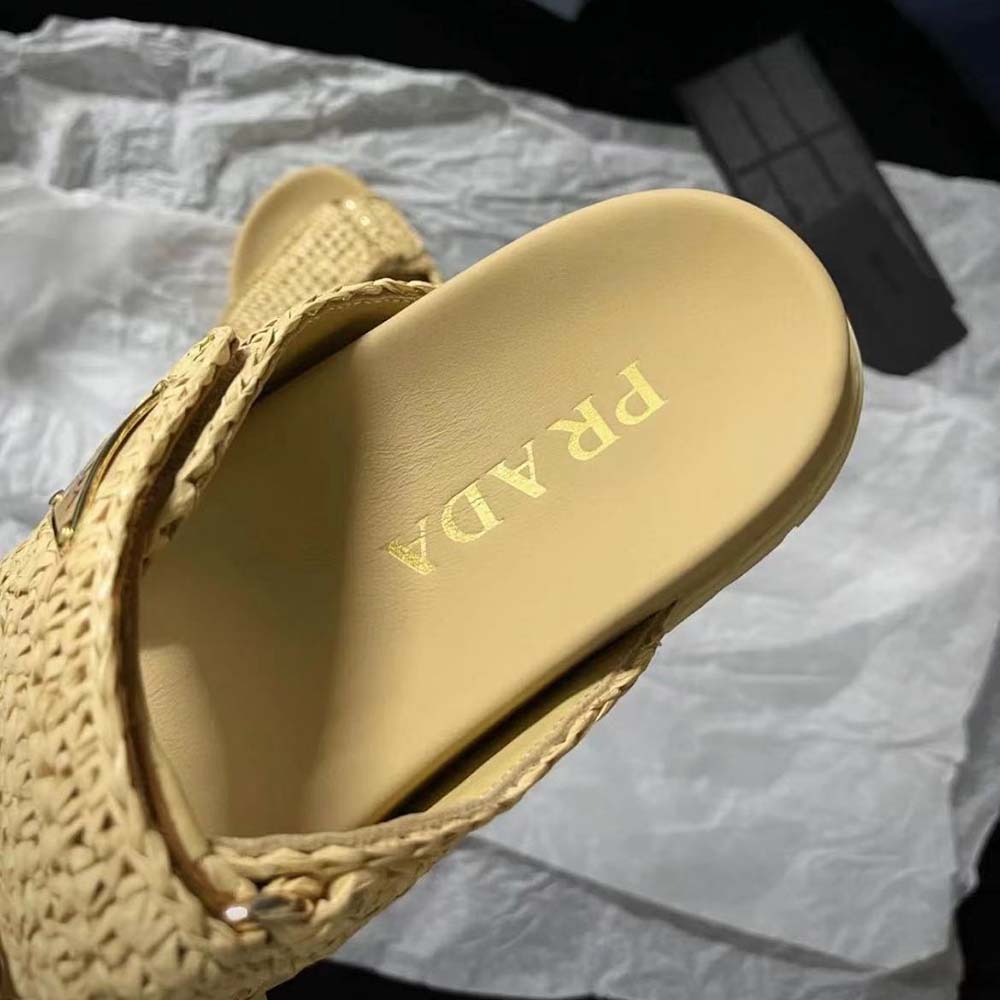 Prada Women Crochet Sandals-Beige 1XX699_2C2T_F0018_F_020 - image 7