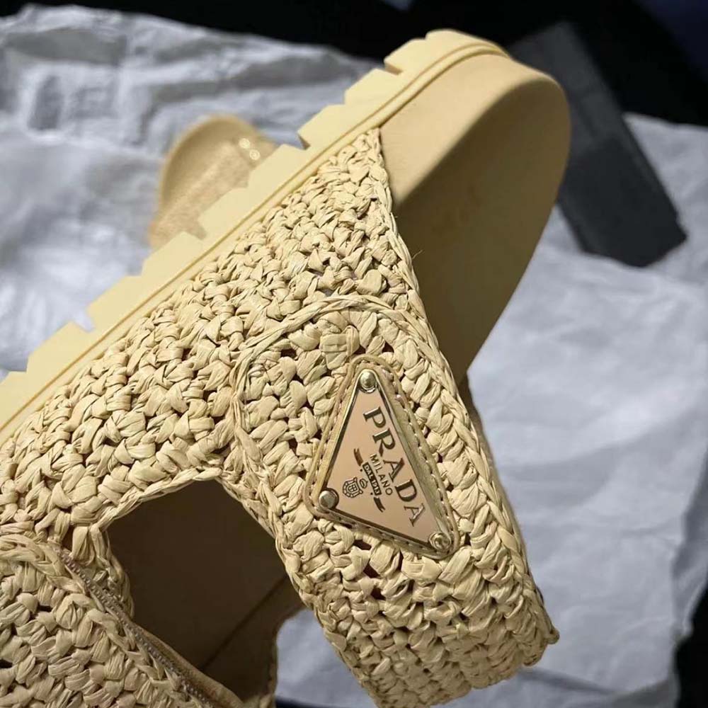 Prada Women Crochet Sandals-Beige 1XX699_2C2T_F0018_F_020 - image 6