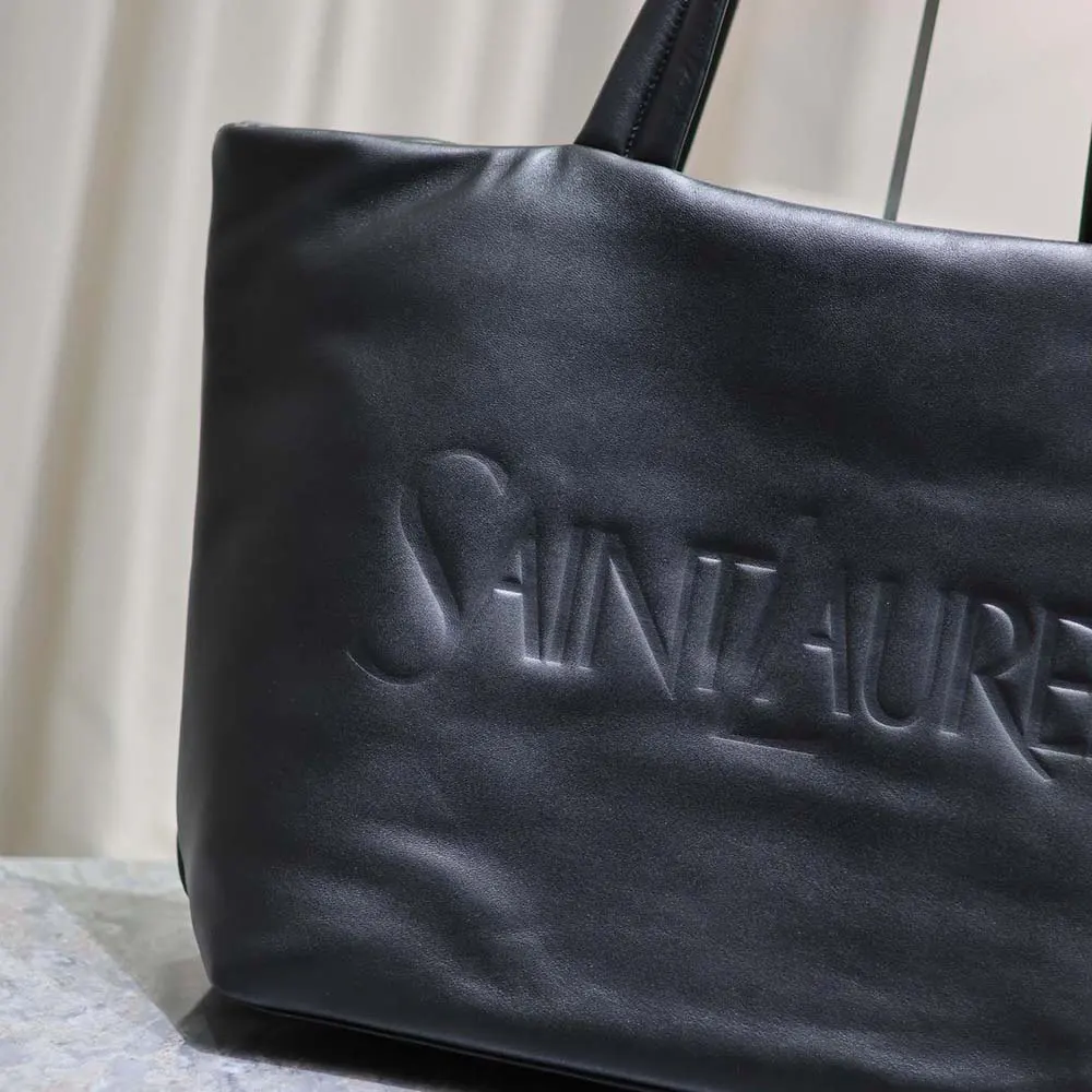 Saint Laurent YSL Unisex Saint Laurent Tote in Nappa Lambskin-Black - image 7