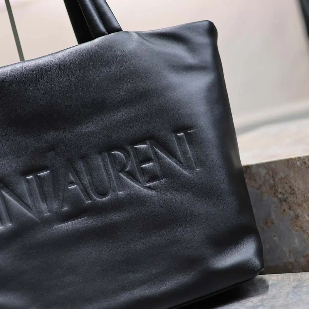 Saint Laurent YSL Unisex Saint Laurent Tote in Nappa Lambskin-Black - image 6