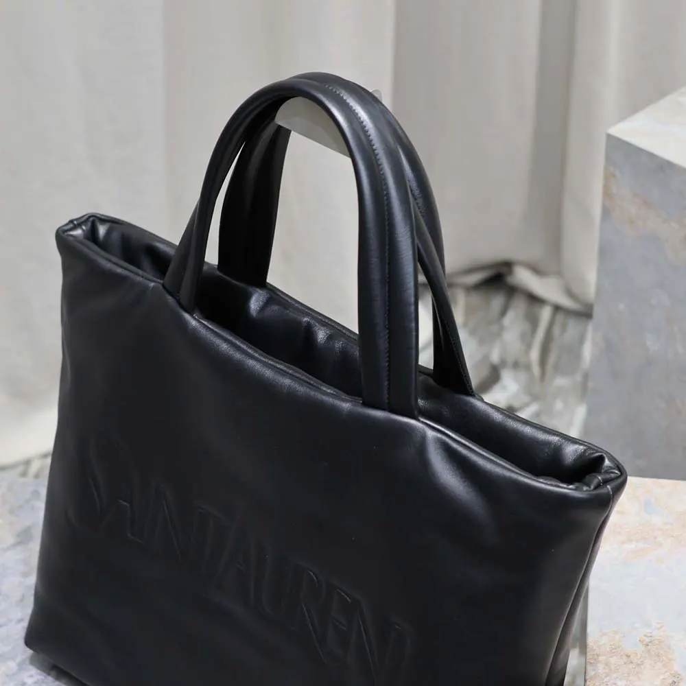 Saint Laurent YSL Unisex Saint Laurent Tote in Nappa Lambskin-Black - image 5