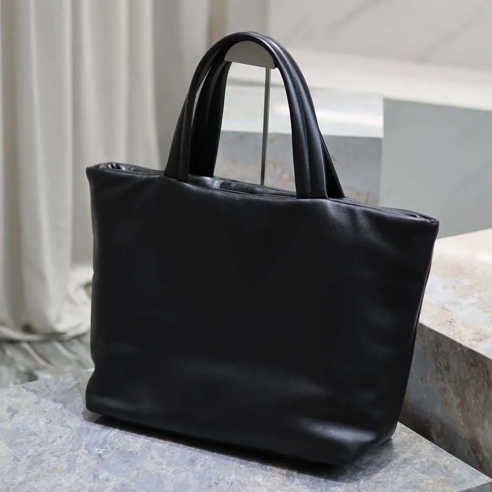Saint Laurent YSL Unisex Saint Laurent Tote in Nappa Lambskin-Black - image 4