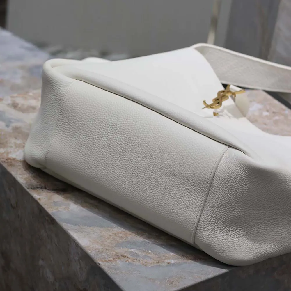 Saint Laurent YSL Women Le 5 à 7 Bea in Grained Leather-White - image 8