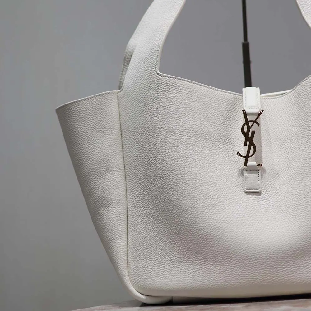 Saint Laurent YSL Women Le 5 à 7 Bea in Grained Leather-White - image 6