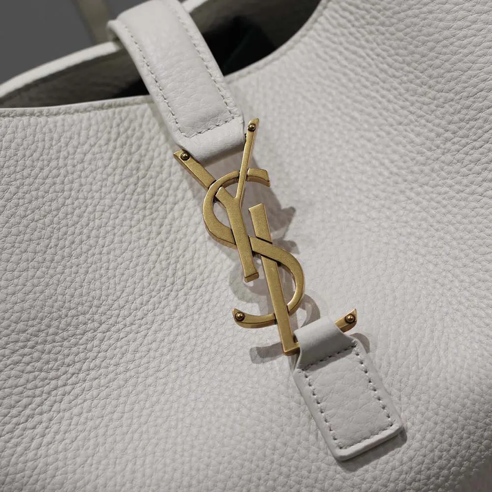 Saint Laurent YSL Women Le 5 à 7 Bea in Grained Leather-White - image 9
