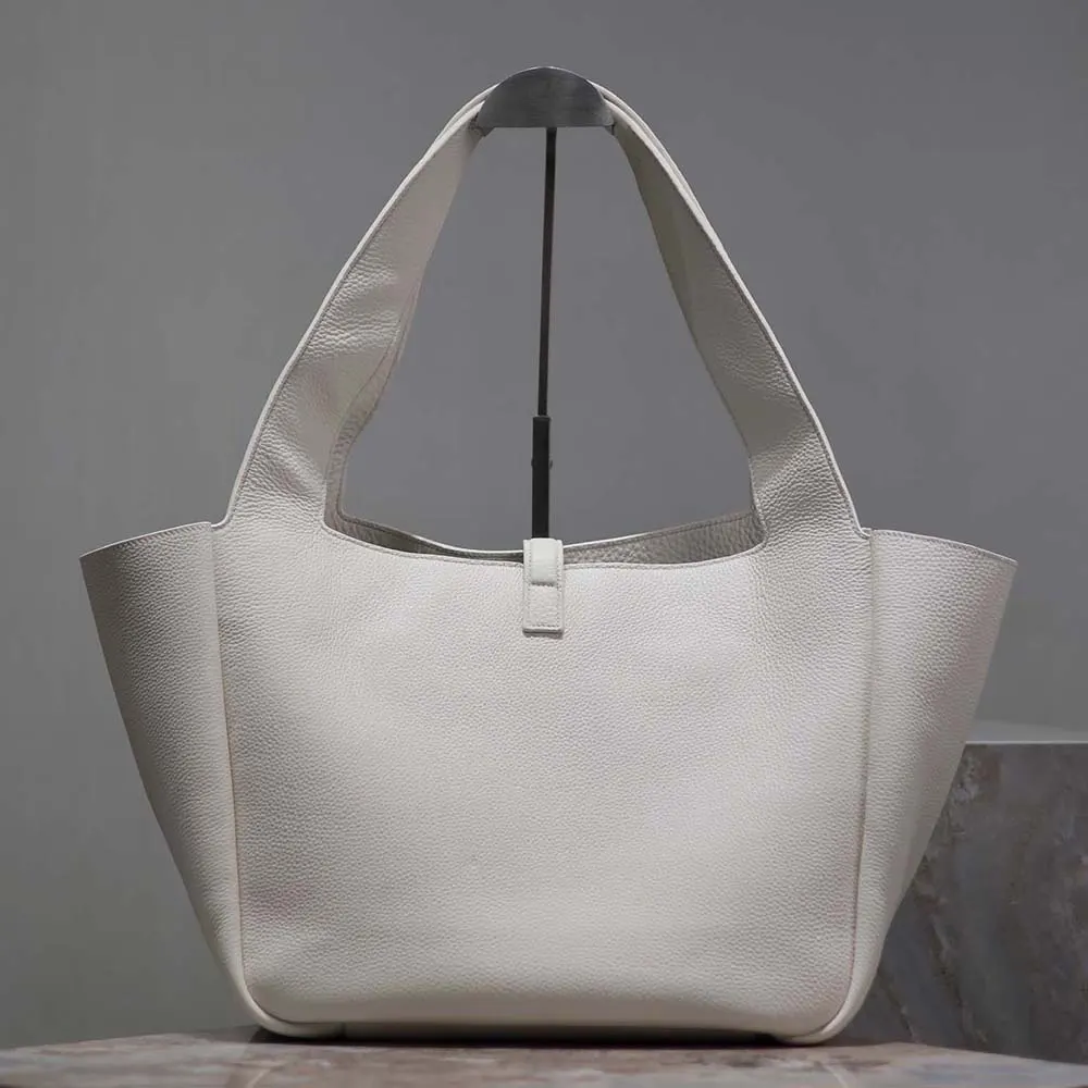 Saint Laurent YSL Women Le 5 à 7 Bea in Grained Leather-White - image 4