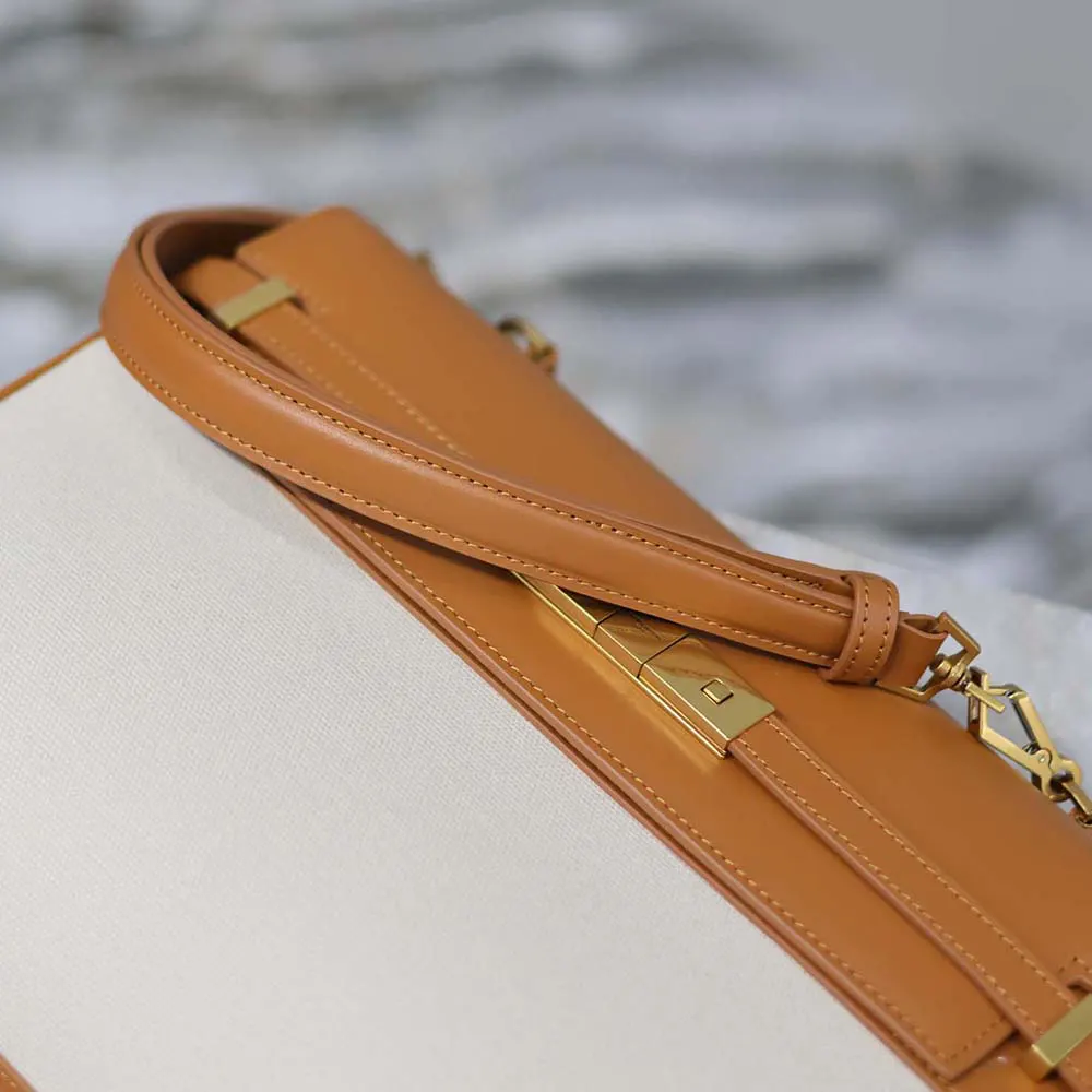 Saint Laurent YSL Women Manhattan Top Handle in Canvas and Leather - image 8