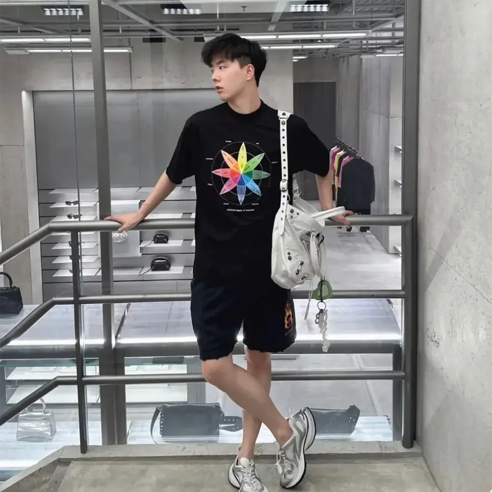 Balenciaga Men How Do You Feel? T-Shirt Medium Fit in Black Vintage Jersey - image 11