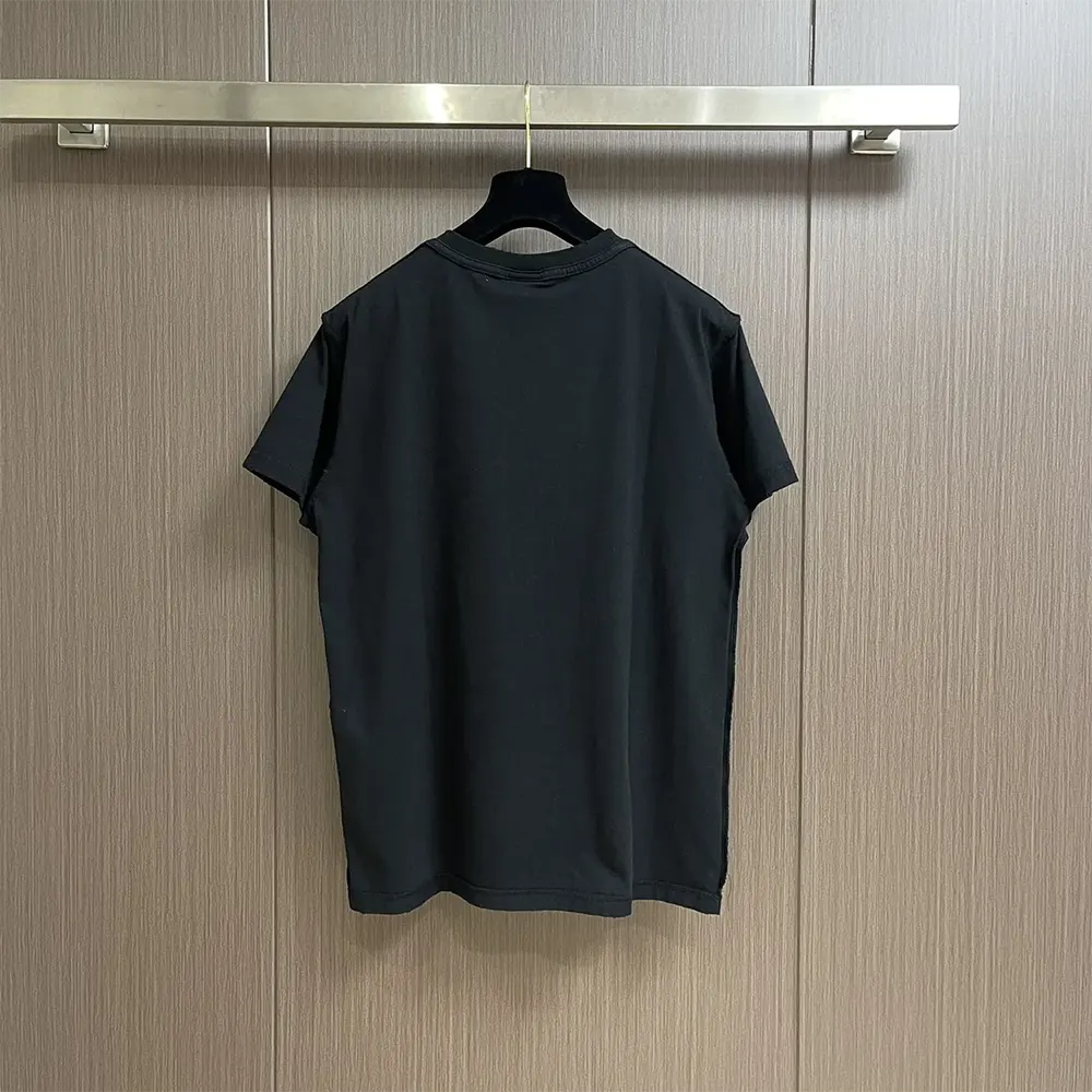 Side angle showing oversized fit of Balenciaga Women Rainbow Flag T-Shirt