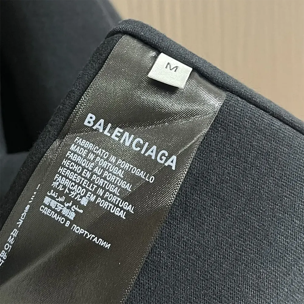 Balenciaga Women Rainbow Flag Inside-Out T-Shirt Oversized in Black Vintage Jersey - image 9