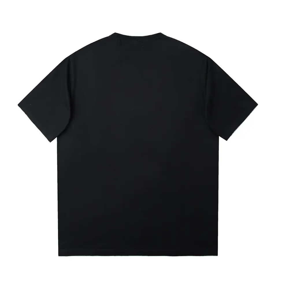 Side angle showing medium fit silhouette of Balenciaga Men Lo_ve T-Shirt